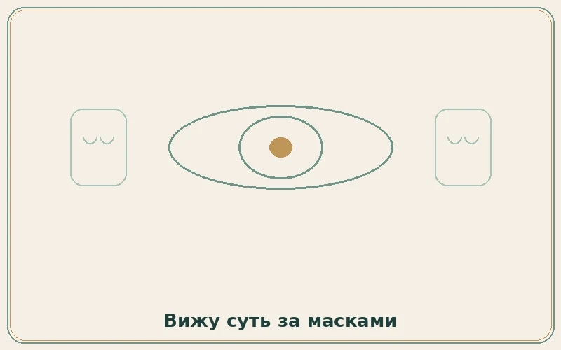 Иллюстрация: вижу суть за масками
